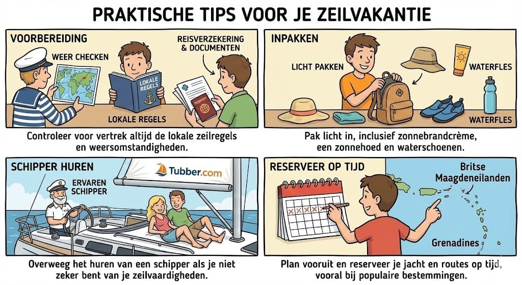 Uitleg zeilvakantie boeken