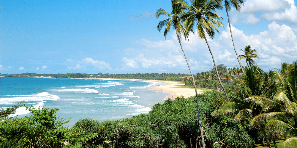 Costa de uma ilha do Oceano Índico