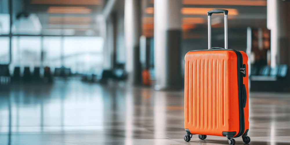 Small suitcase at the airport