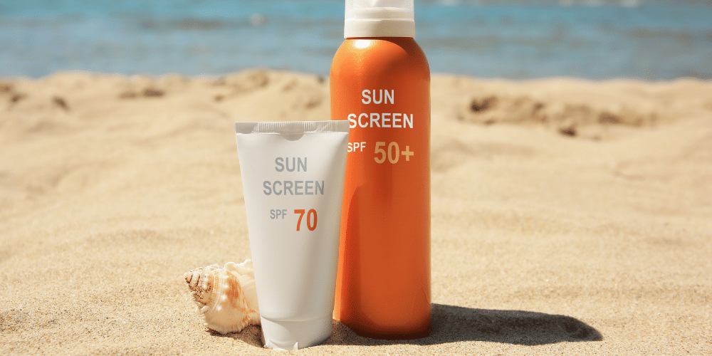 Sun protection on a beach