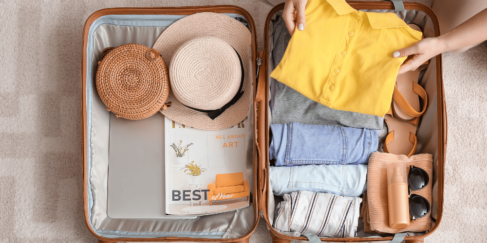 Small suitcase with clothes