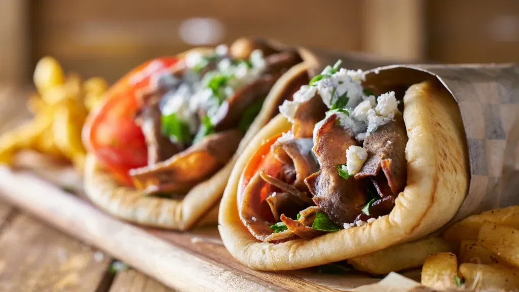 Authentic gyros in Greece