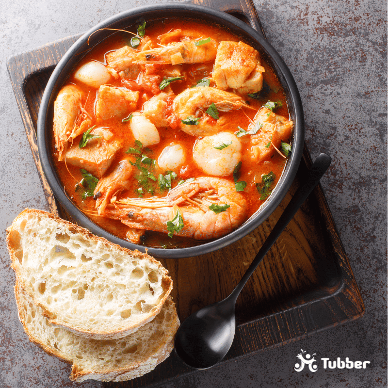 Brudet is a hearty fish stew from the Dalmatia region of Croatia