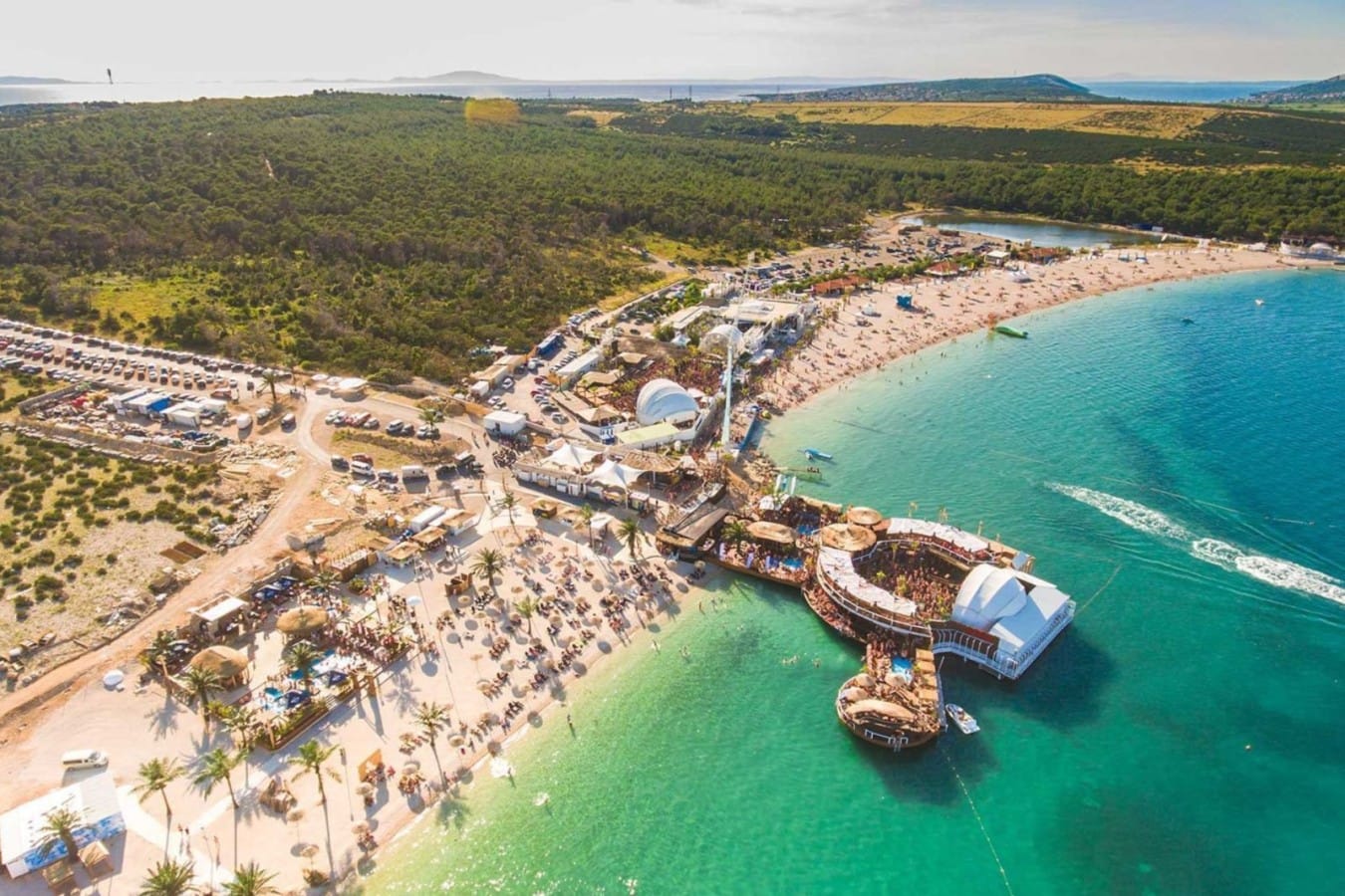 A festival in Zrce Beach on Pag Island in Croatia.